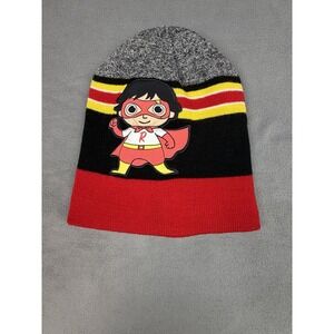 Red Titan Ryan's World Beanie Adult Gray Red  Lightweight Hat Cap Skull Cap Warm
